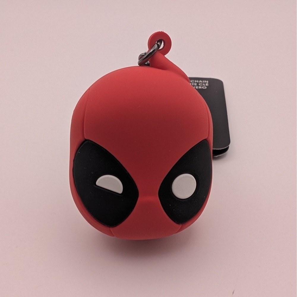 Loungefly Deadpool Superhero Keychain 3D‎ Head Marvel With Tags
